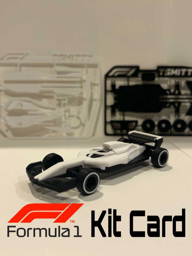 Formula 1 Kit Card - 3d printed duel color
