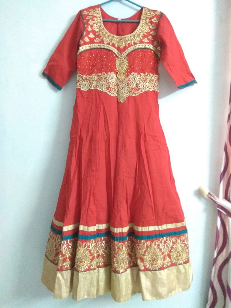 Red And Blue Long Dress For Women