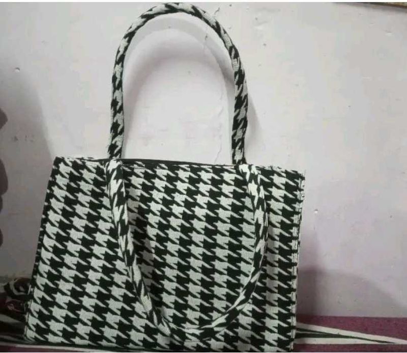 Houndstooth Tote Bag