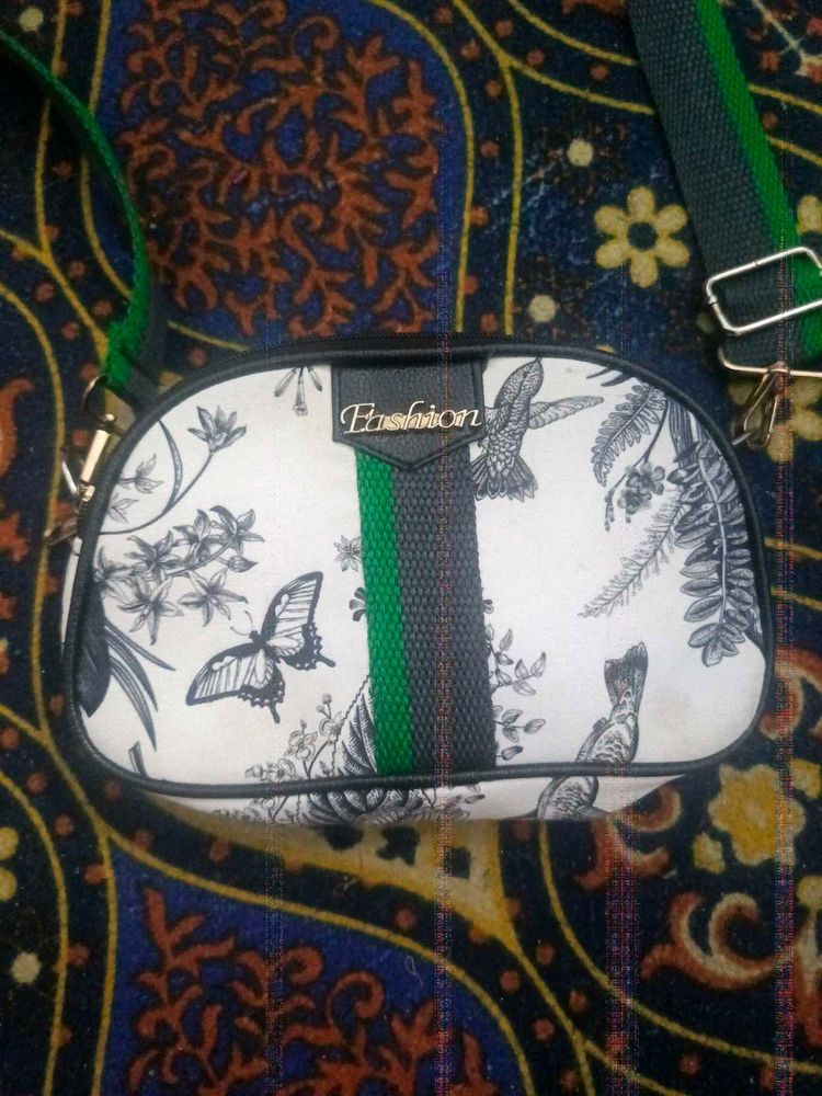 Chic Botanical Print Crossbody Bag