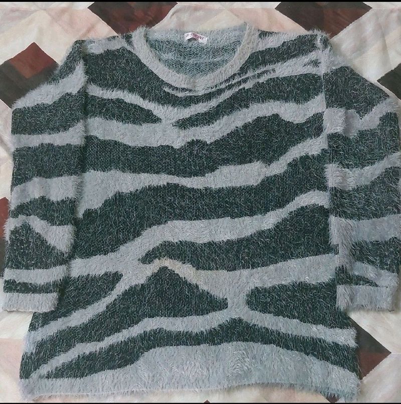 B.copline fur wollen Cardigan