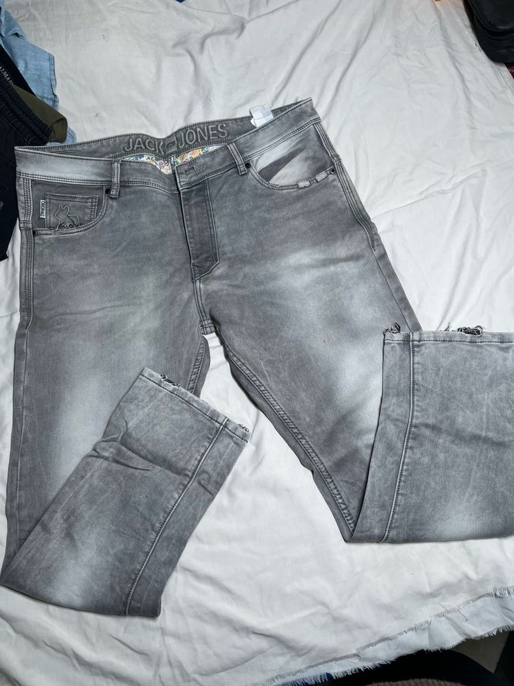 Jack &amp; Jones Grey Denim Jeans