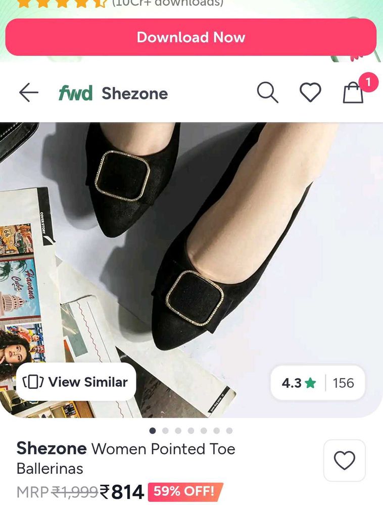 Chic Black Buckle Flats