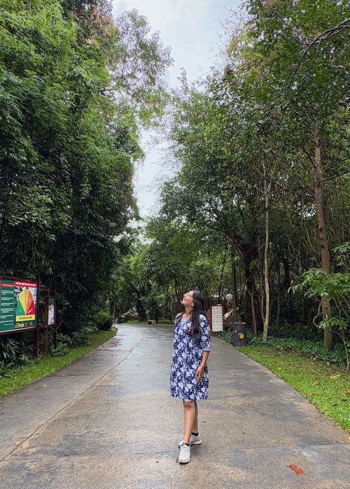 CUTE Chic Blue Floral Print Dress Pure COTTON