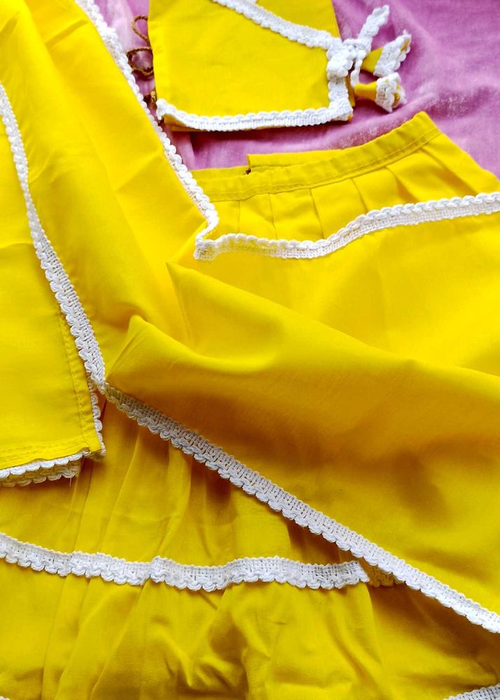 Vibrant Yellow Lehenga Choli Set