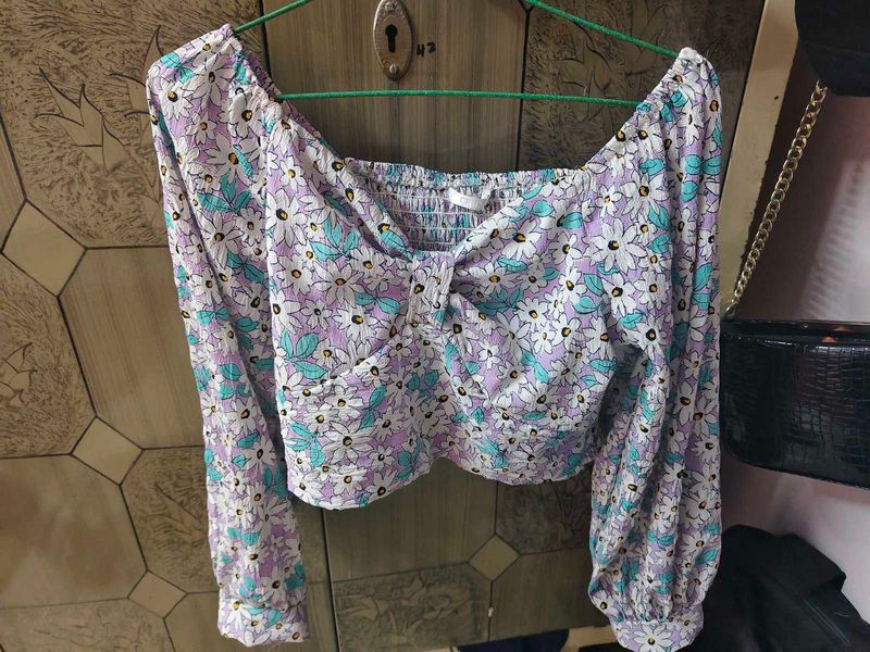 floral crop top