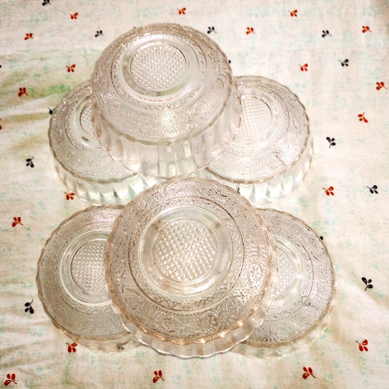 6 Pieces glass Bowl Set