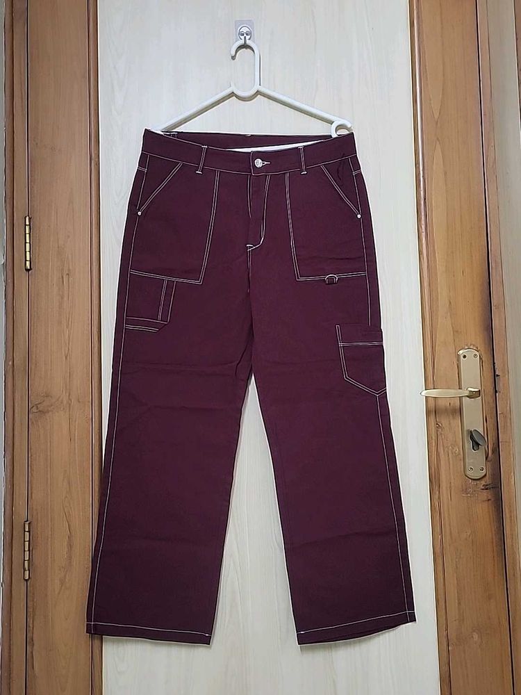 Maroon Cargo Pants new with tag