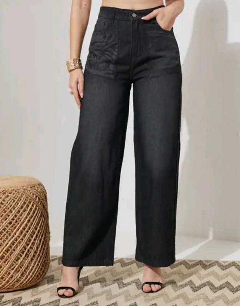 Shein Wide Leg Denim Pants