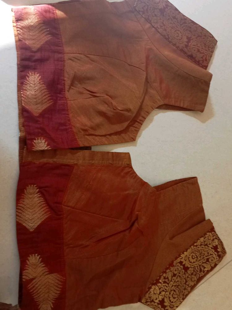 Elegant Brown Embroidered Blouse
