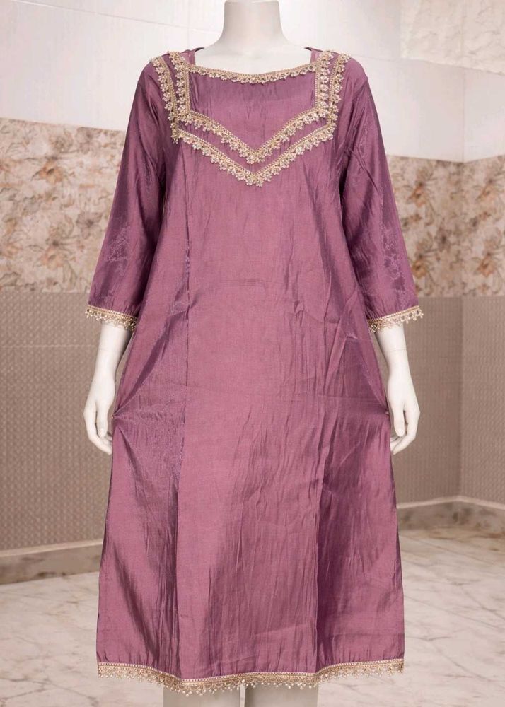 Elegant Purple Kurta set with dupatta