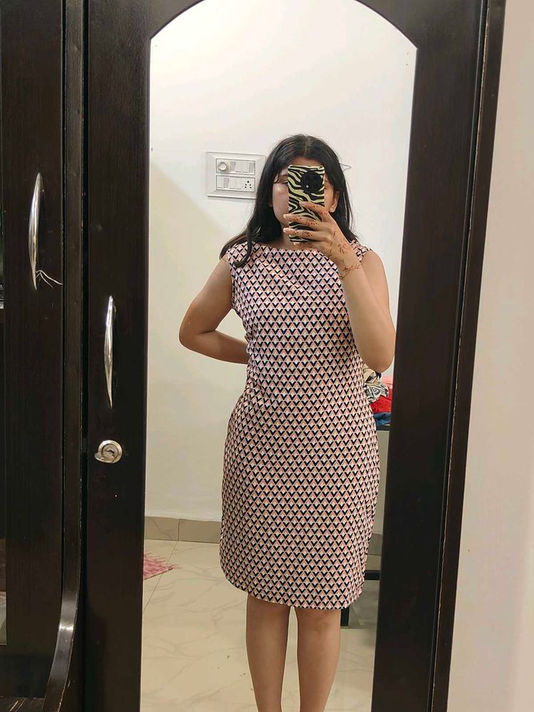 Pink Patterned Dress