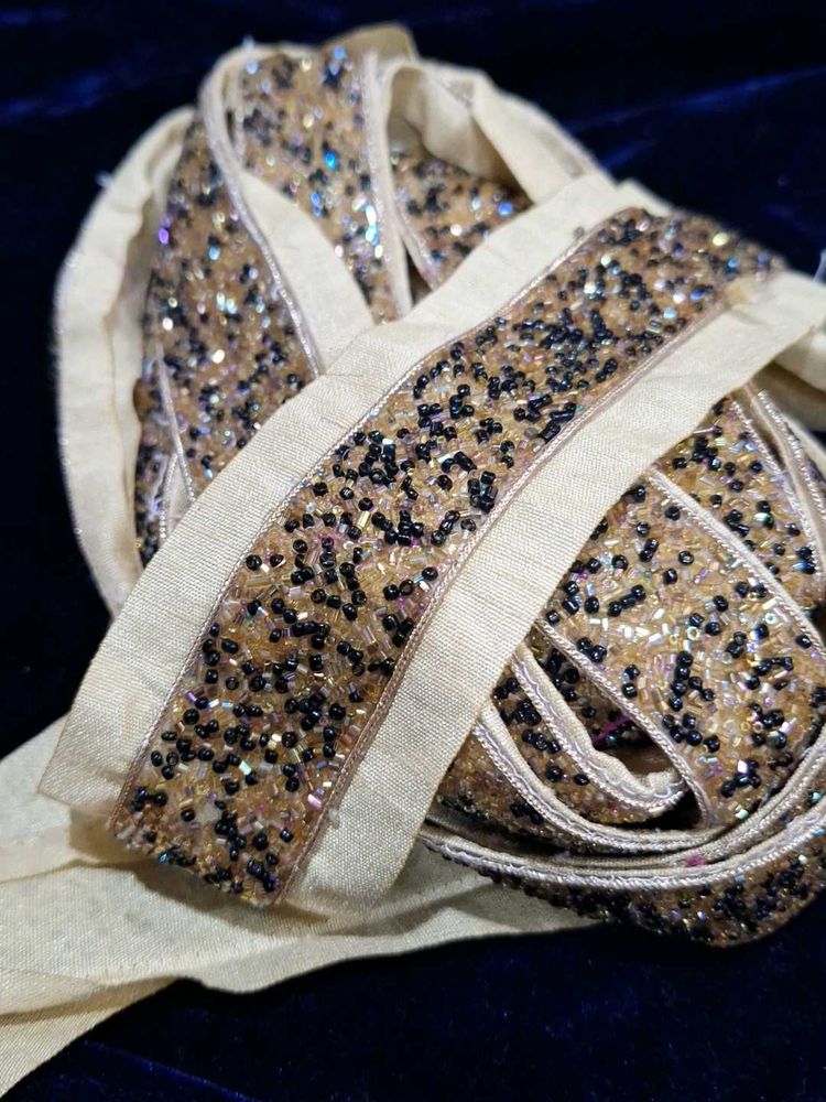 Embellished Fabric lace with beads&amp;sequin
