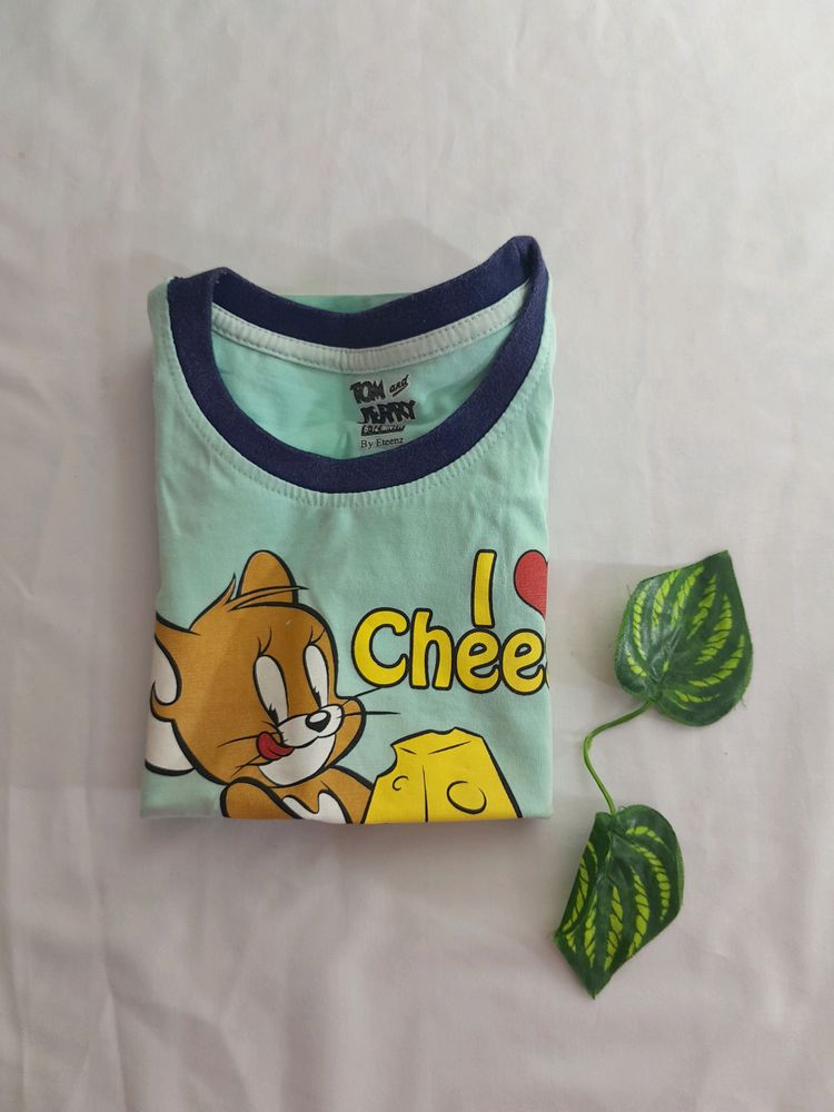 Light Green Printed T-Shirt (Boy's)
