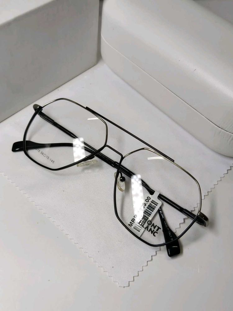 Mont Blanc Eyeglasses Black and Silver Color