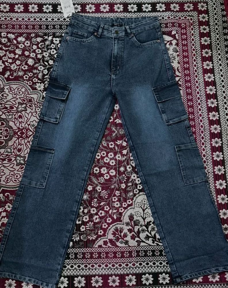 Shein Straight Fit Cargo Jeans