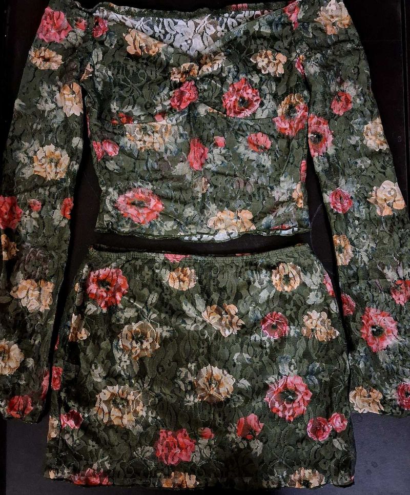 Floral Lace Two-Piece Set