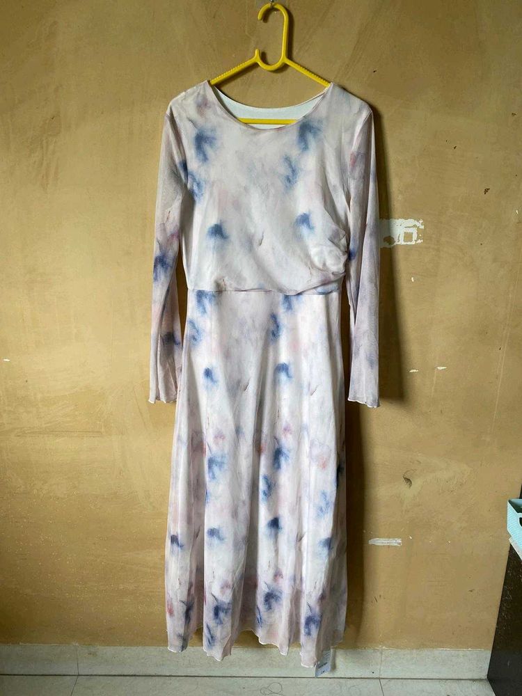 Pastel Tie-Dye Midi Dress
