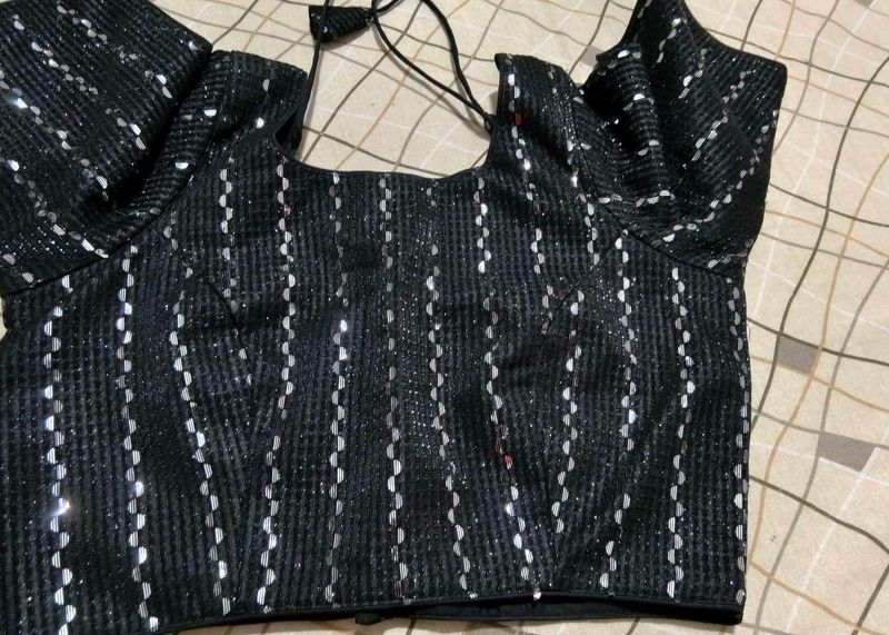 Sparkling Black Blouse