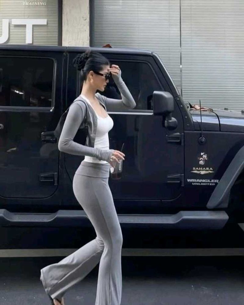Grey Flared Lounge Pants