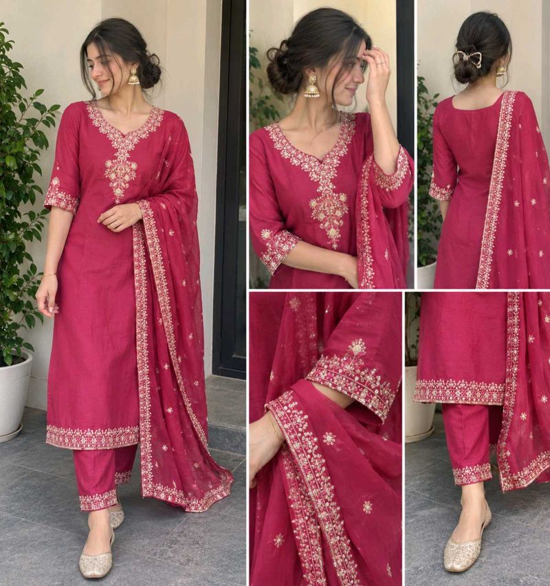 Elegant Embroidered Kurta Set