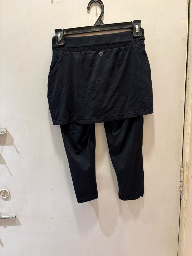 Black Skirted Leggings