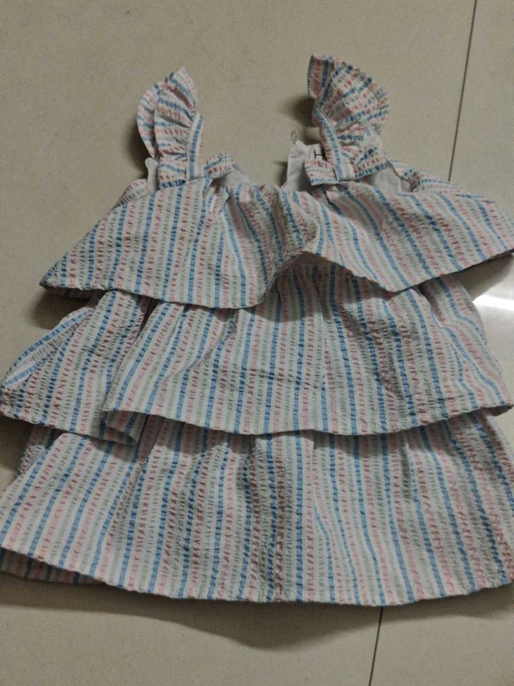 Tiered Stripe Ruffle Top