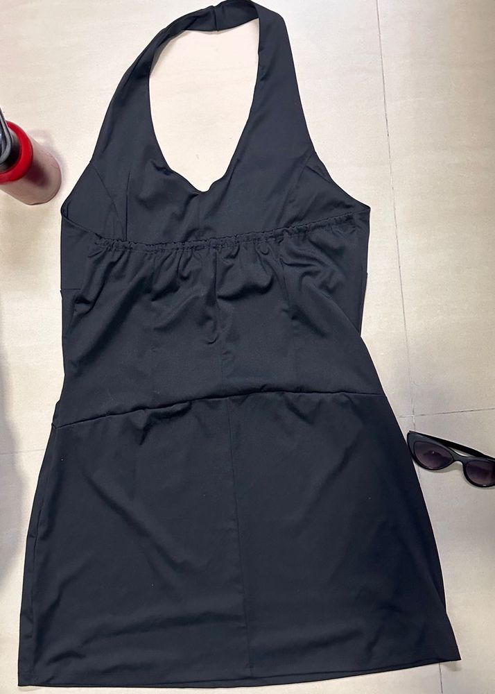 Classic Black Halter Neck Dress