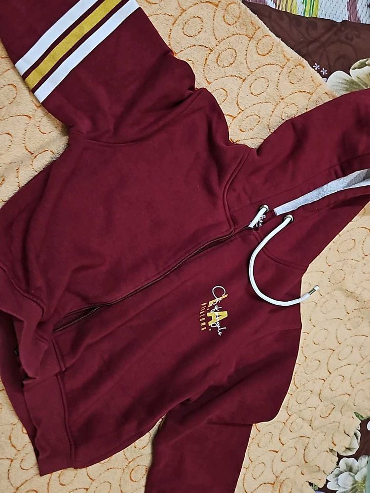 Crop Sweat With Zip