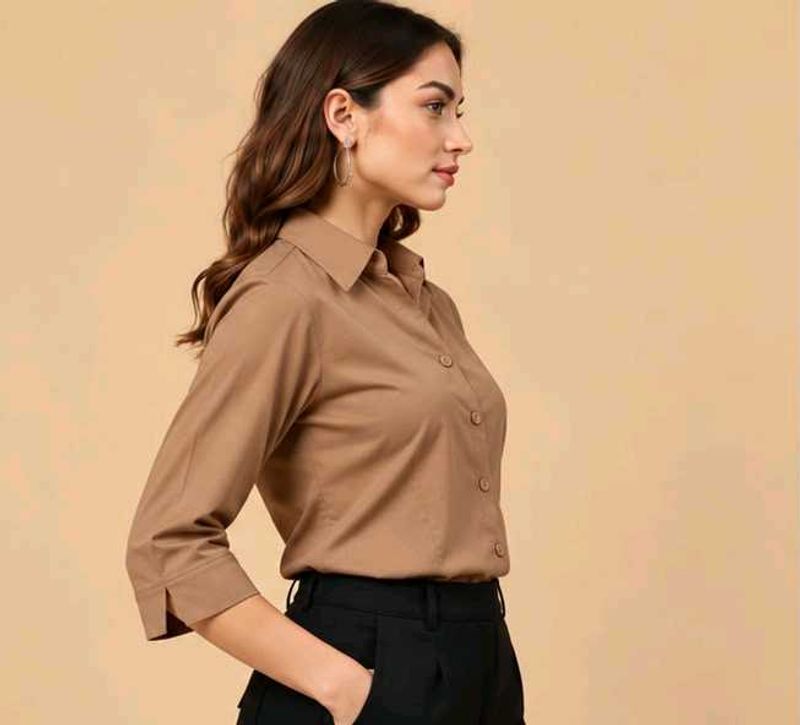 Mocha Brown formal casual shirt
