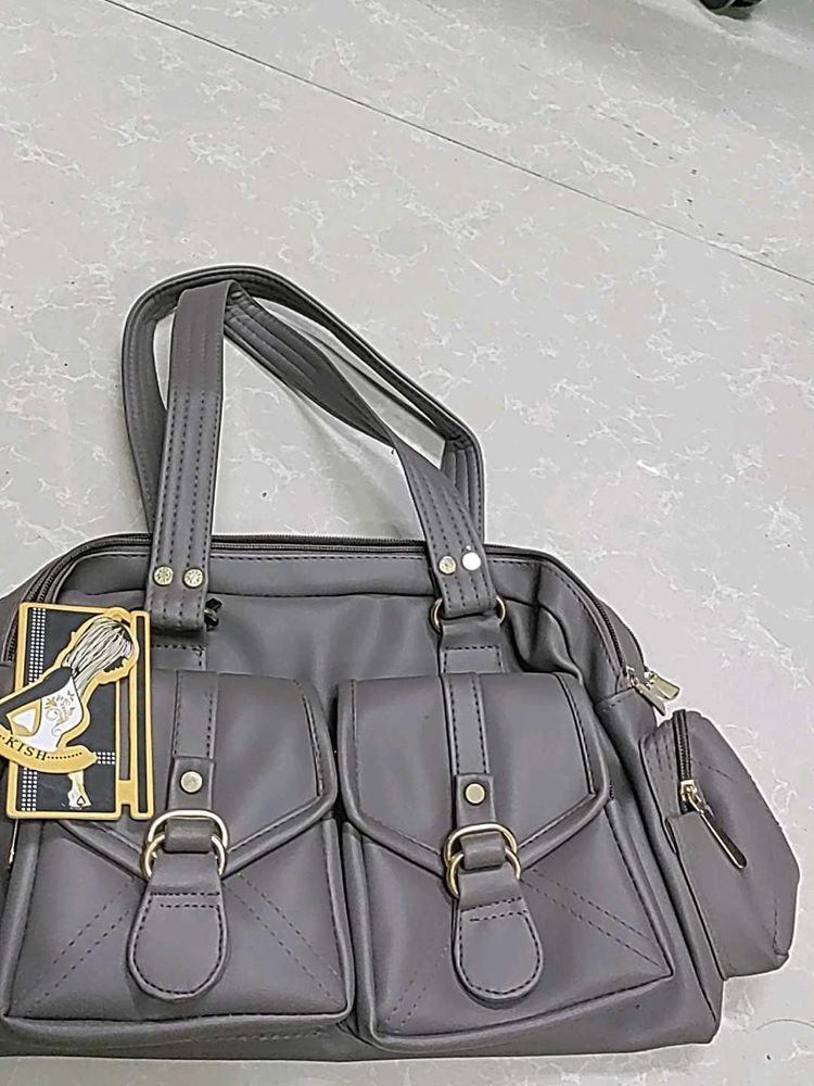 Stylish Grey Handbag
