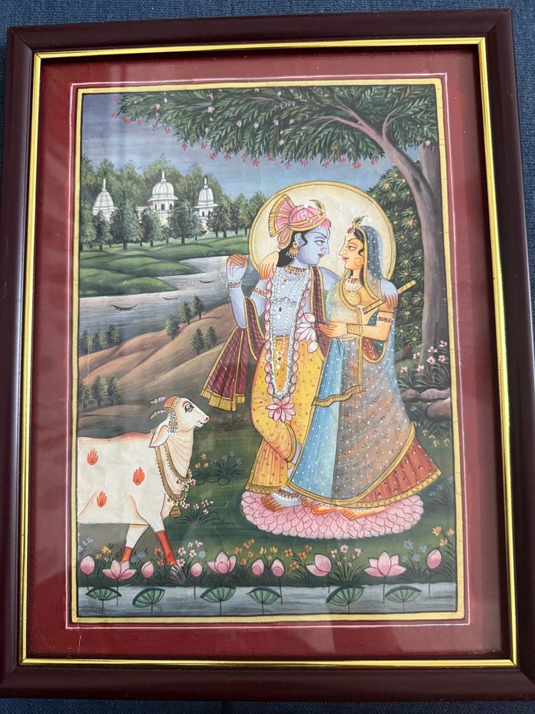 Krishna and Radha Framed Painting