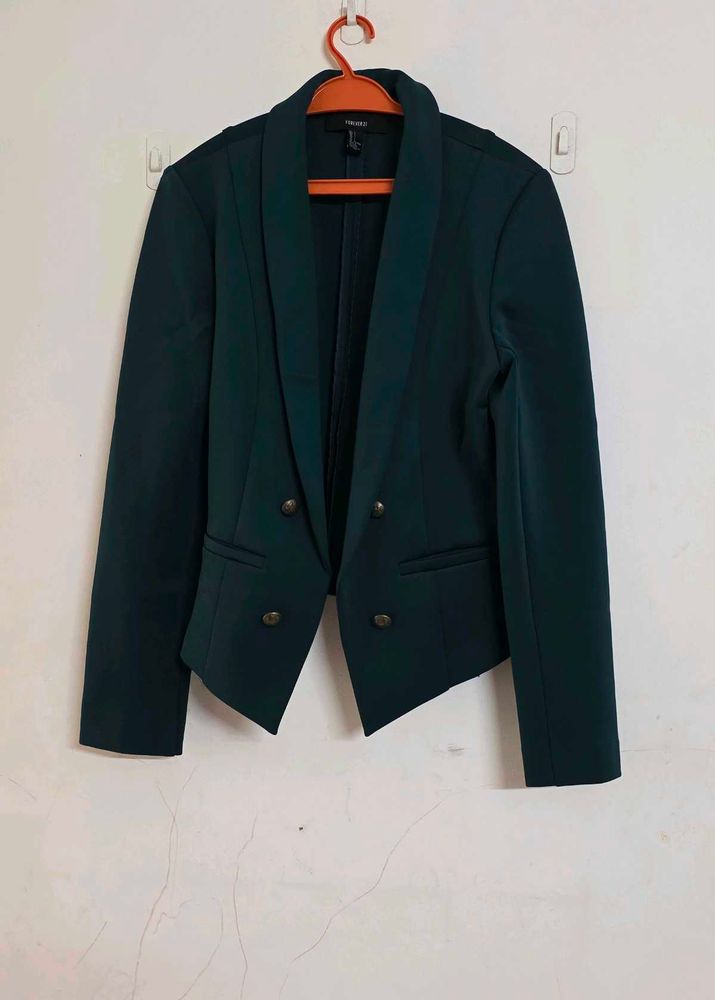 Forest Green Double-Breasted Blazer