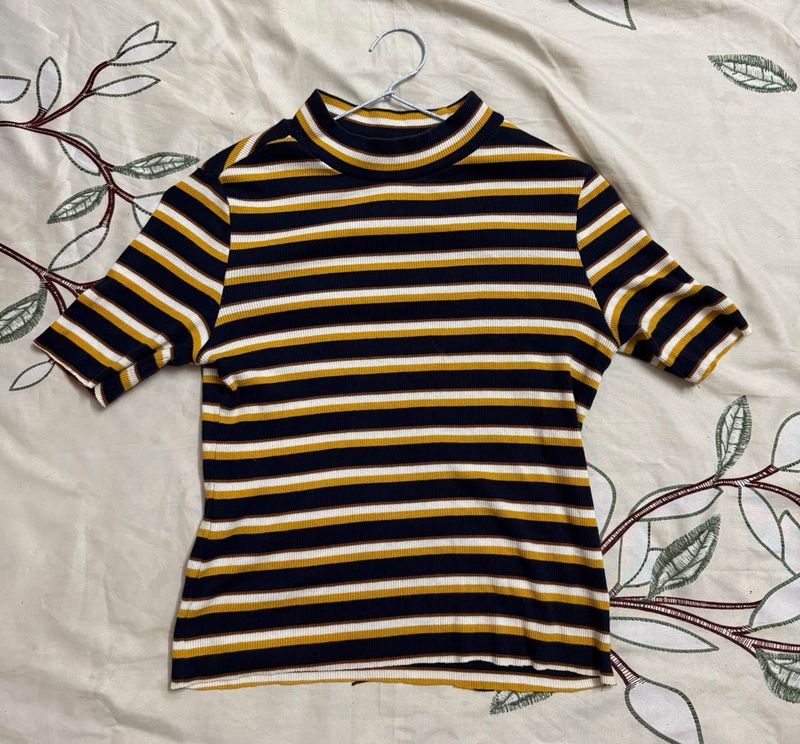 Striped Short Sleeve Top