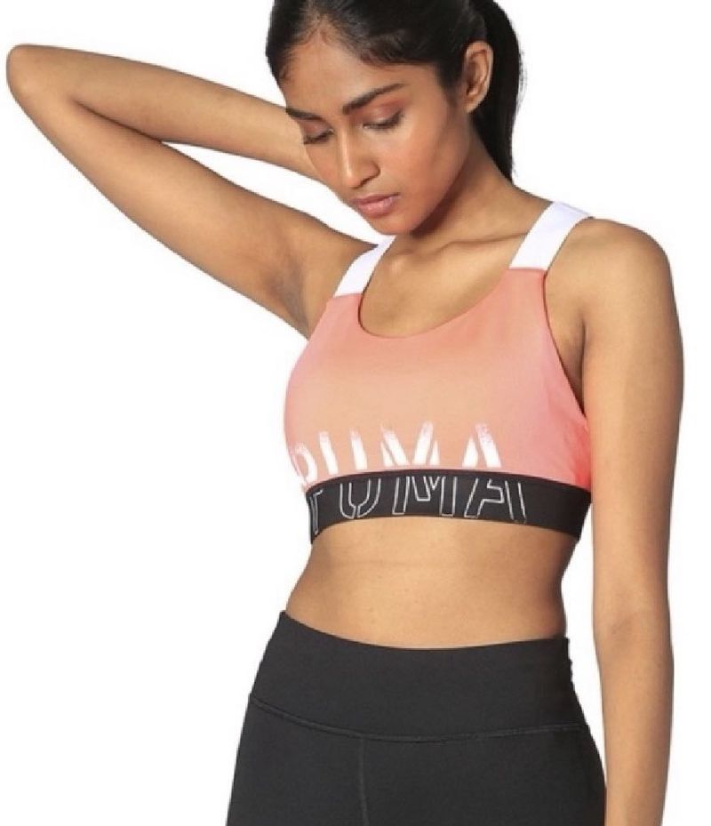 PUMAWomen Sports Lightly Padded Bra (Pink)