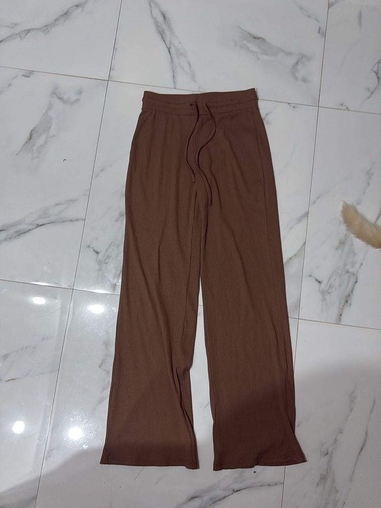 Brown Wide Leg Lounge Pants