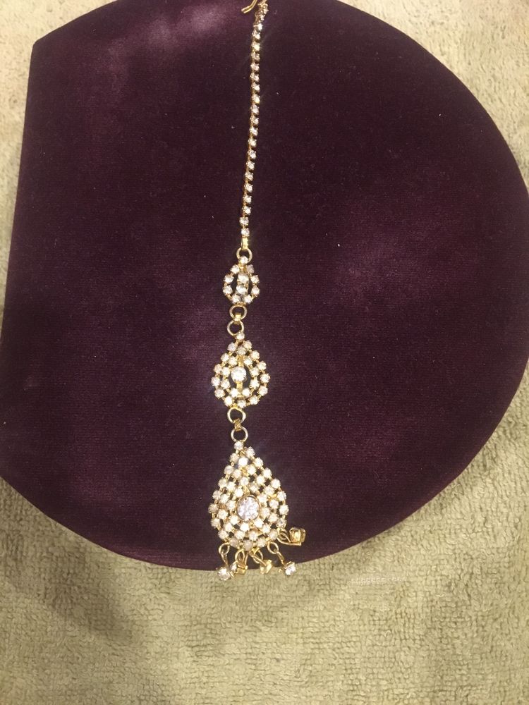 American Diamond Maang Tika