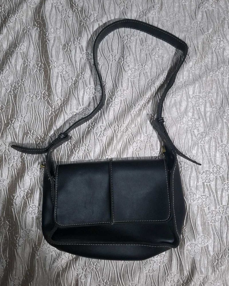 Classic Black Shoulder Bag