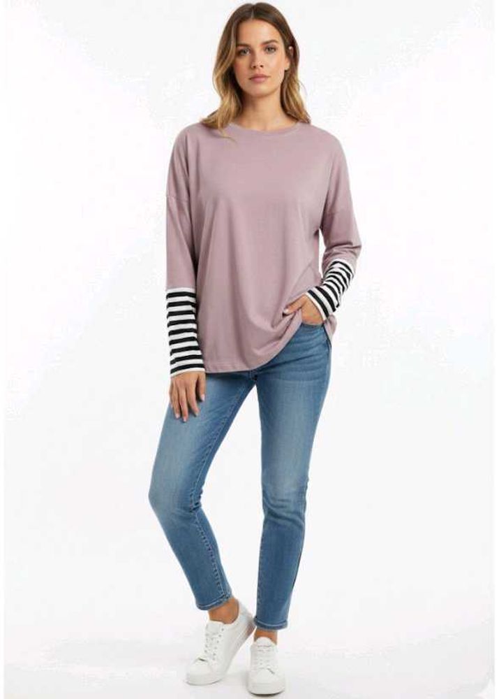 Layered Sleeve Top - Trendy Style