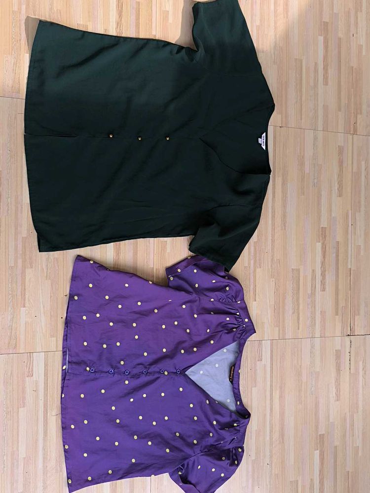 Blouse Bundle - Green &amp; Polka Dot