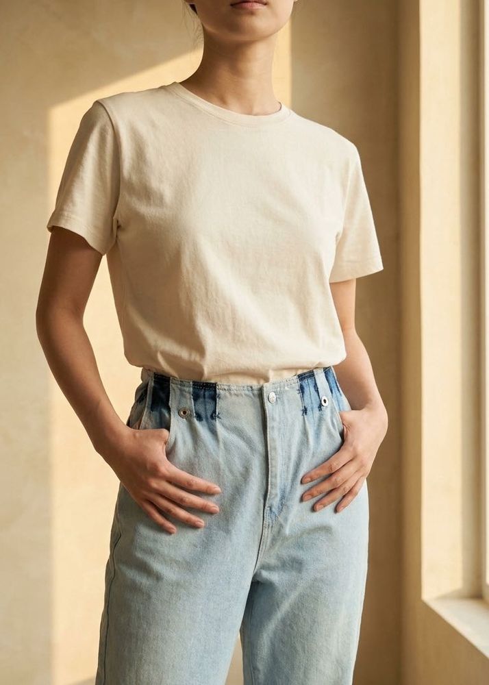 Premium Light Wash High-Waisted Jeans (Size 34) -