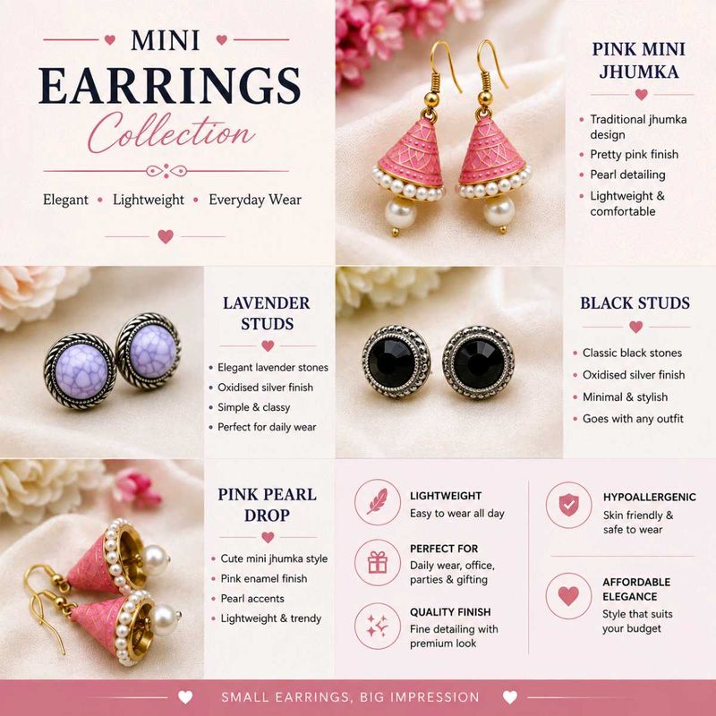 Charming Mini Earrings Collection