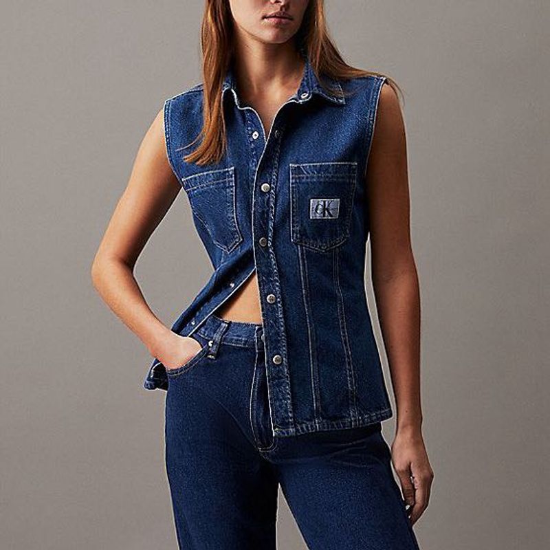Vintage Espirit Fitted Denim Shirt/vest