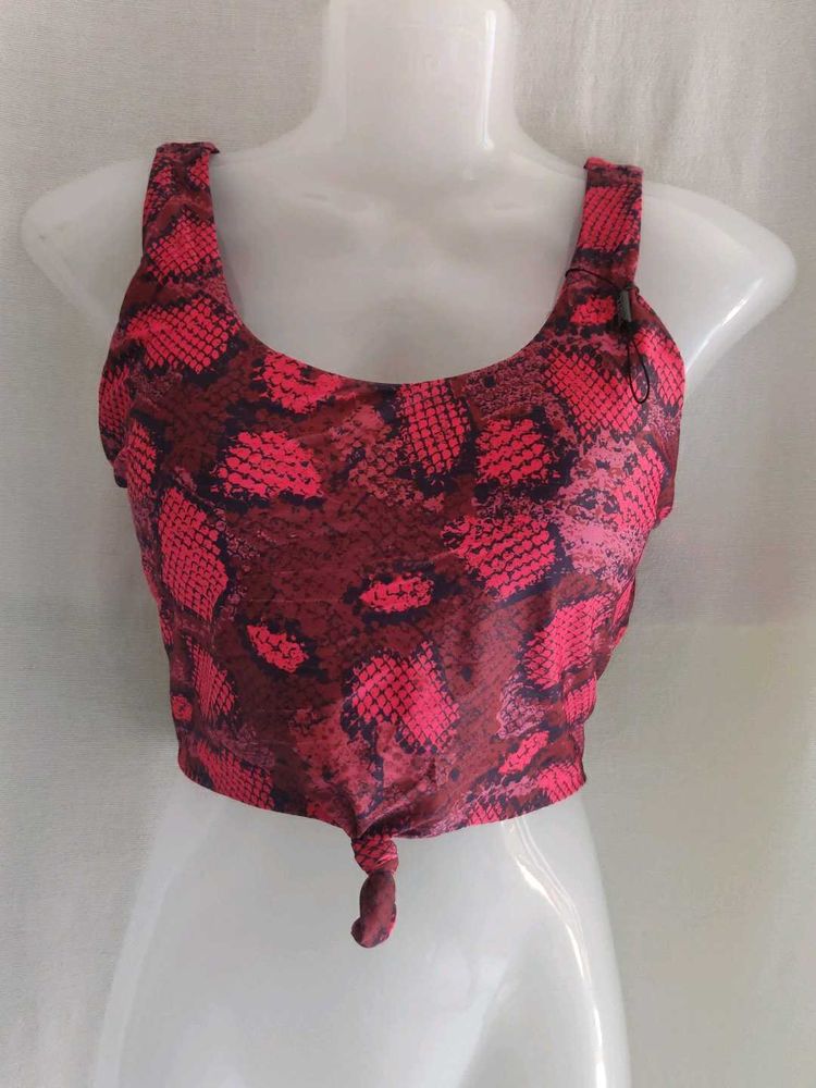 ZAFUL Trendy Snake Print Cropped Top