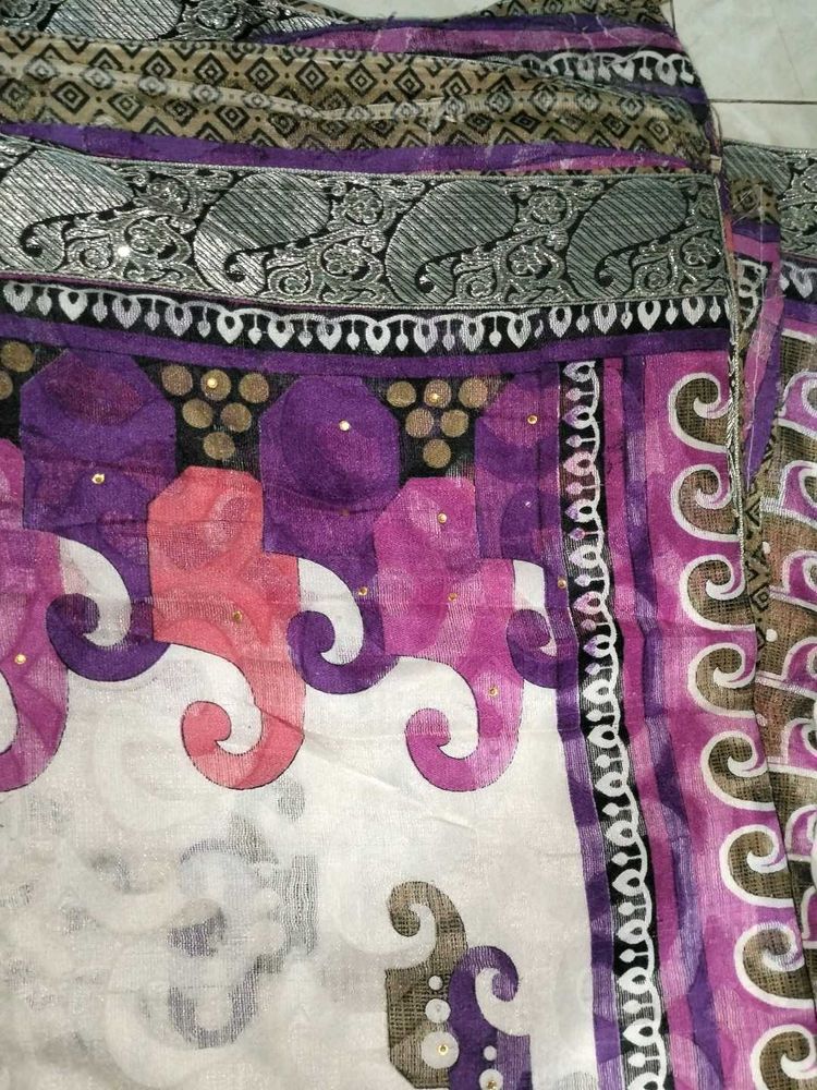 Vibrant Printed Saree