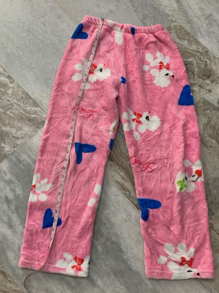 Cozy Pink Cartoon Pajama Pants