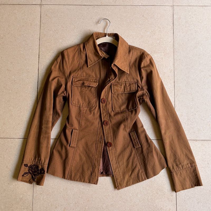 Brown Embroidered Jacket
