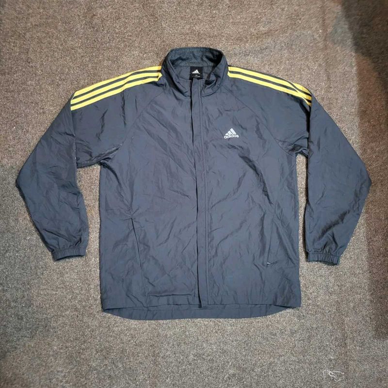 Adidas Track Jacket - Grey &amp; Yellow
