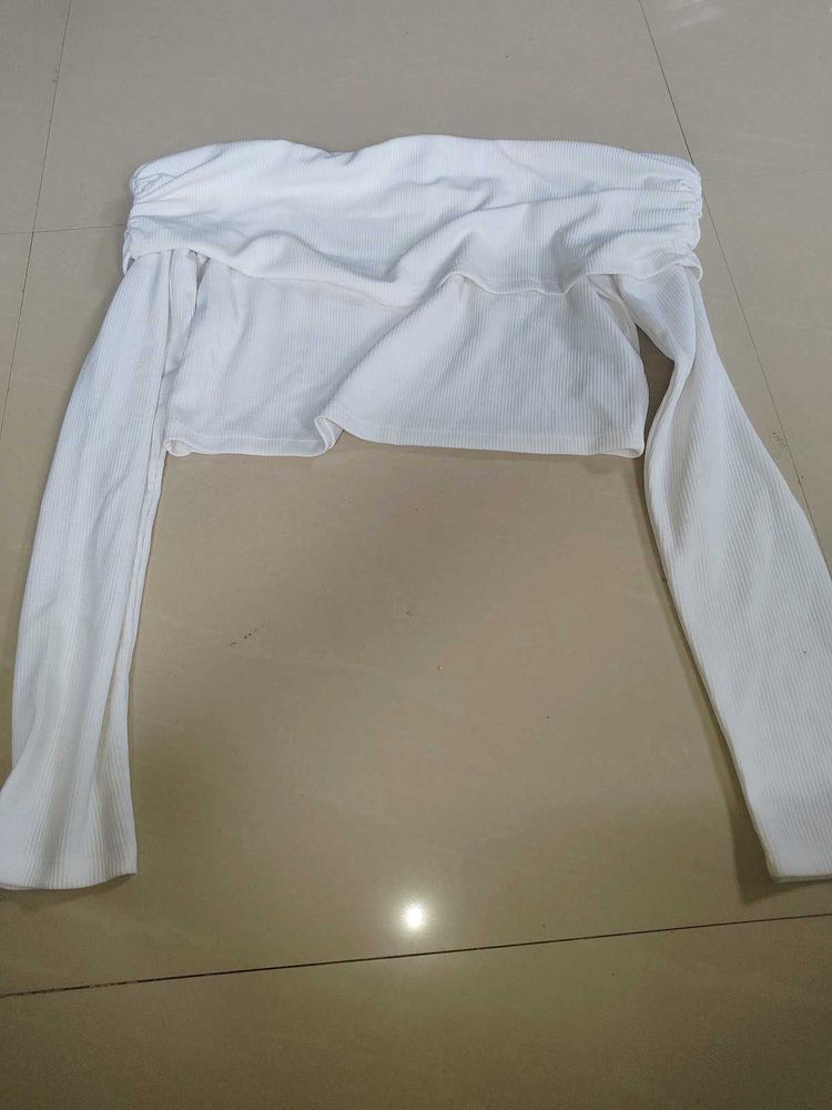 Chic White Off-Shoulder Top