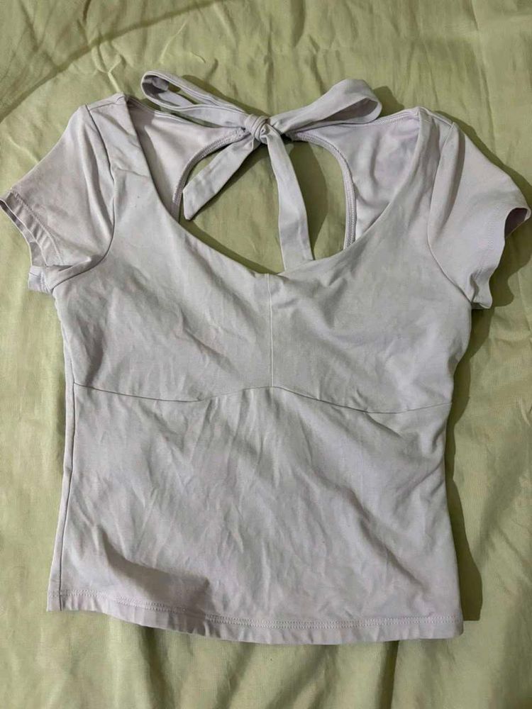 Chic Back Tie Crop Top